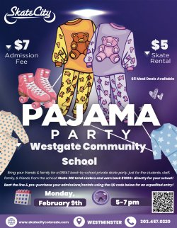 Skate City Pajama Party February 9th